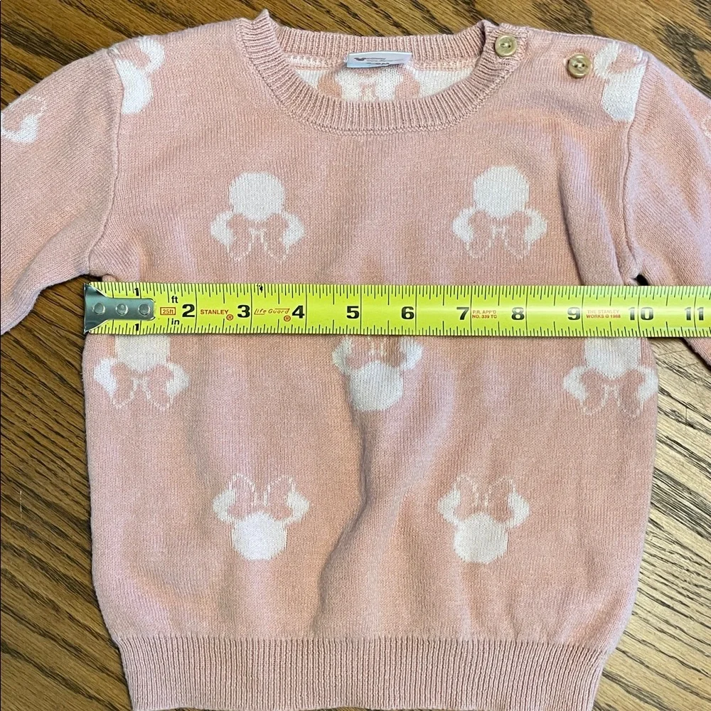 Disney Baby Pink Blush Knit Minnie Mouse Sweater size 6-9 mo
